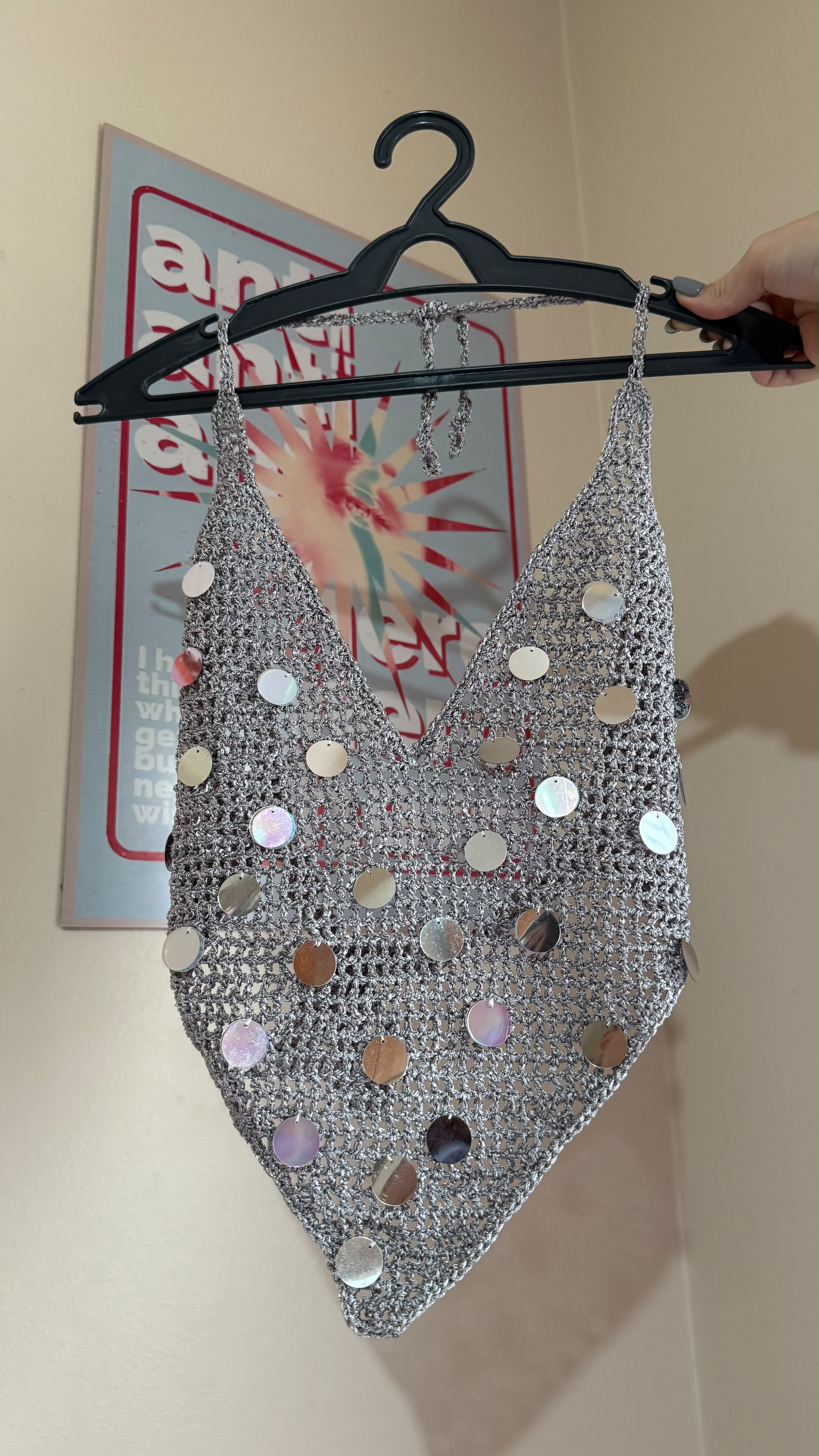 Peça de crochê artesanal